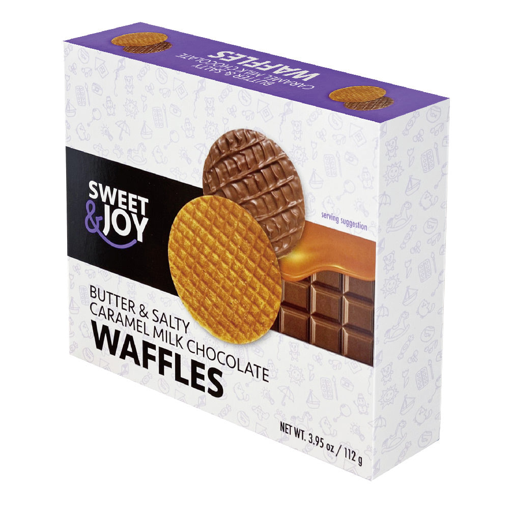Chocolate covered Butter & Salty Caramel flavoured Waffles