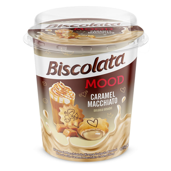 BISCOLATA Mood Caramel MACCHIATO 24cup 115gr-GB,AZ,RO/MD,RU,UZ