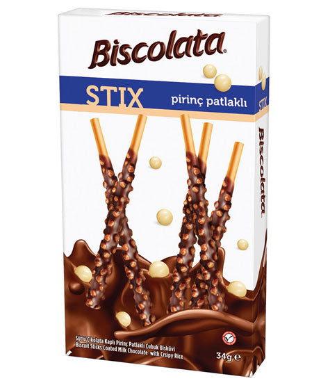 BISCOLATA Stix Crispy Rice 4box 12pcs 34g