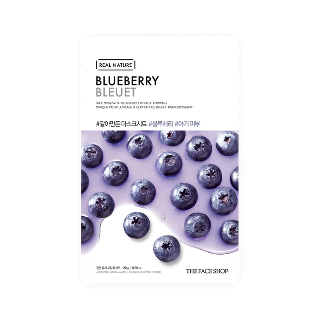 THEFACESHOP REAL NATURE BLUEBERRY FACE MASK(GZ)
