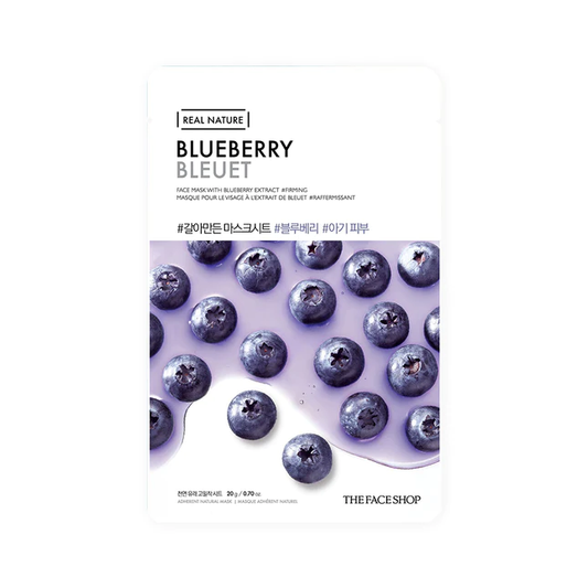 THEFACESHOP REAL NATURE BLUEBERRY FACE MASK(GZ)