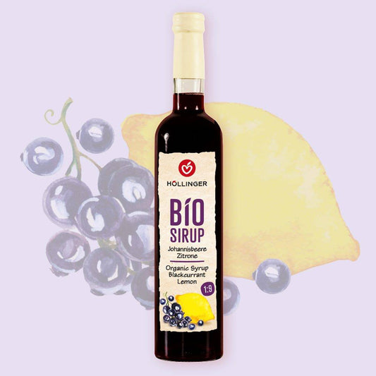 Organic syrup blackcurrant-lemon