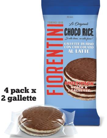 Multipack rice cakes with milk chocolate - 4 individual portions of
34g