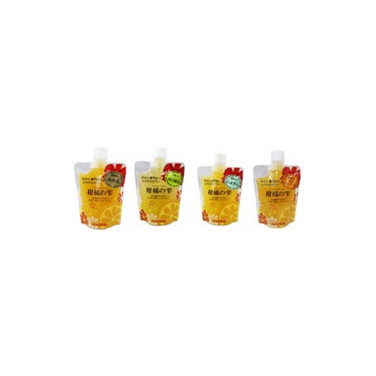飲用果凍「柑橘滴」4種套裝（柑橘/河内晩柑/伊予柑/醜橘） Drinkable Jelly \Citrus Drops\" 4-Flavor Set (Mikan/Kawachibankan/Iyokan/Decopon)"