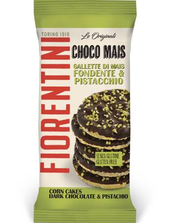Corn cakes with dark chocolate and pistachio (gluten free)