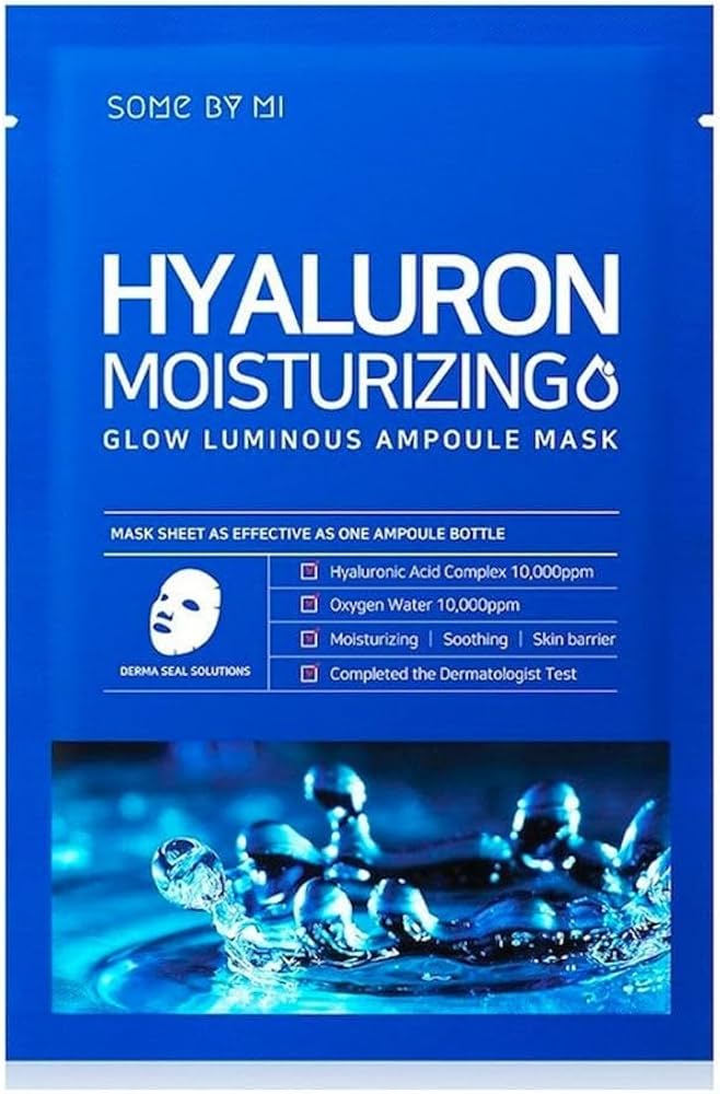 SOME BY MI HYALURON MOISTURIZING GLOW LUMINOUS AMPOULE MASK