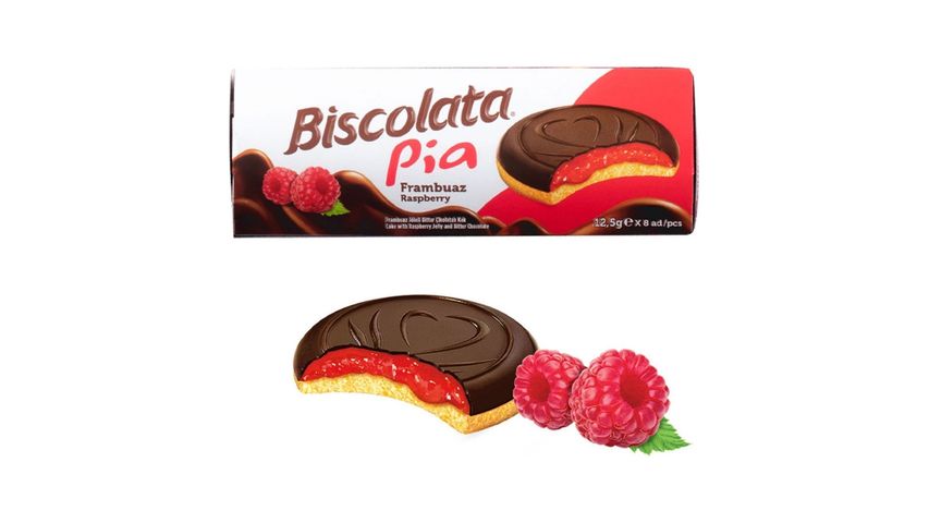 BISCOLATA Pia Raspberry Cake 24pcs 100g