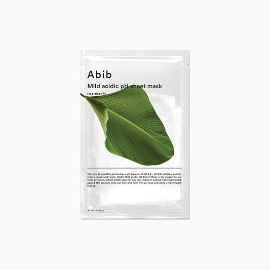 ABIB MILD ACIDIC pH SHEET MASK HEARTLEAF FIT