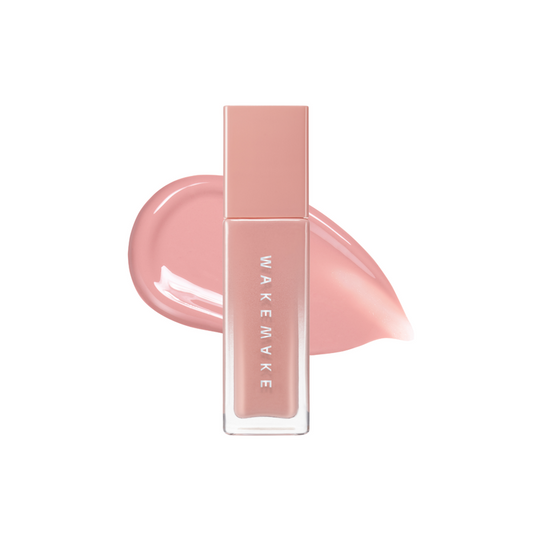 WAKEMAKE SHEER GLOW LIQUID BLUSHER 02 MORNING BALLET (+FINGER PUFF) SET