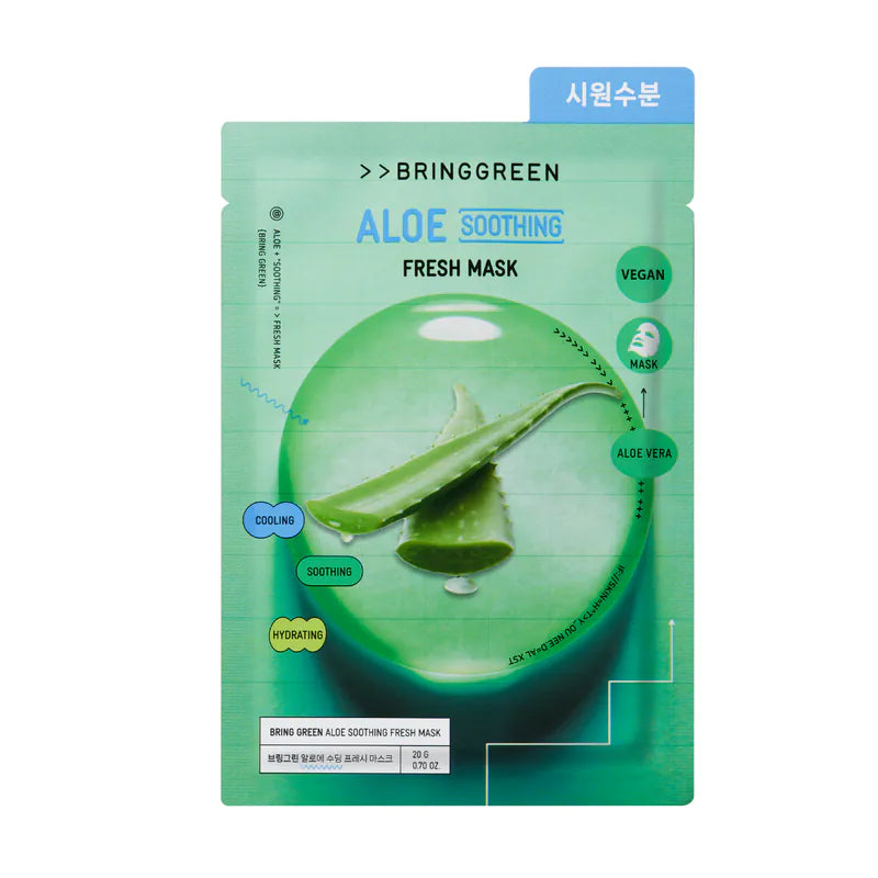 BRINGGREEN Fresh Mask Sheet (Aloe Soothing) 10ea