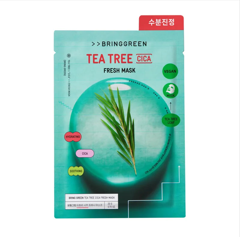 BRINGGREEN Fresh Mask Sheet (Tea Tree Cica) 10ea