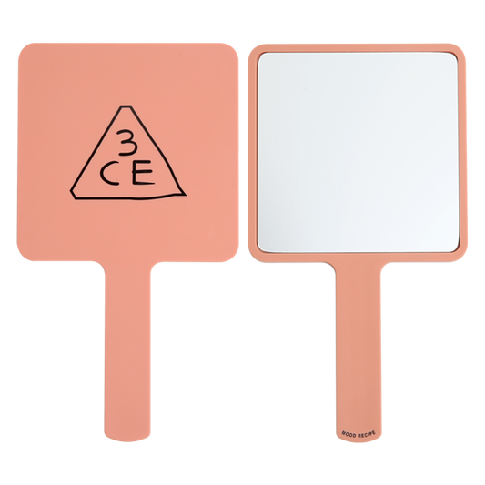 3CE MOOD RECIPE SQUARE HAND MIRROR #ROSE BEIGE
