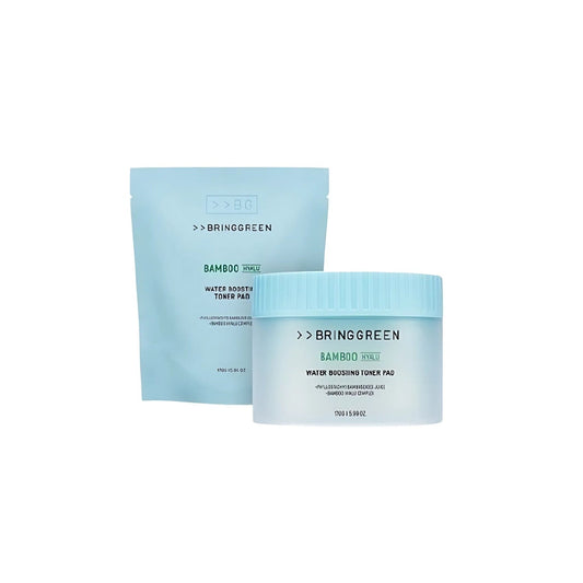 BRINGGREEN Bamboo Hyalu Water Boosting Toner Pad 80ea (+Refill 80ea)