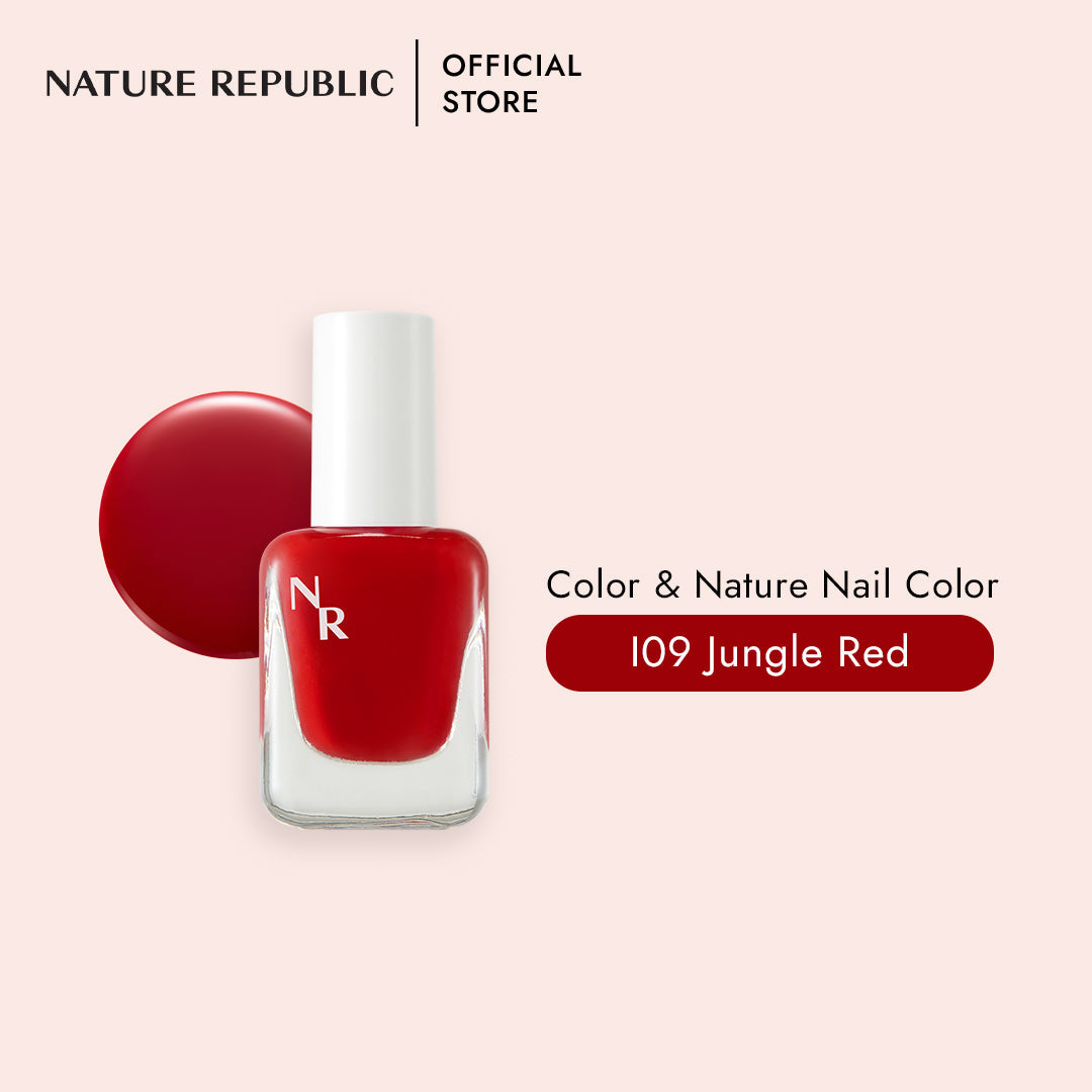 COLOR & NATURE NAIL COLOR I09 JUNGLE RED
