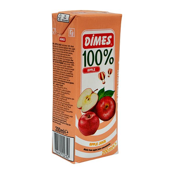 200 ML T.PACK DIMES  100% APPLE JUICE