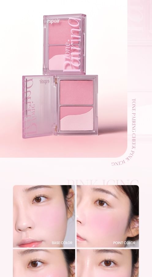 ESPOIR TONE PAIRING CHEEK AD #1 PINK ICING 9.6g