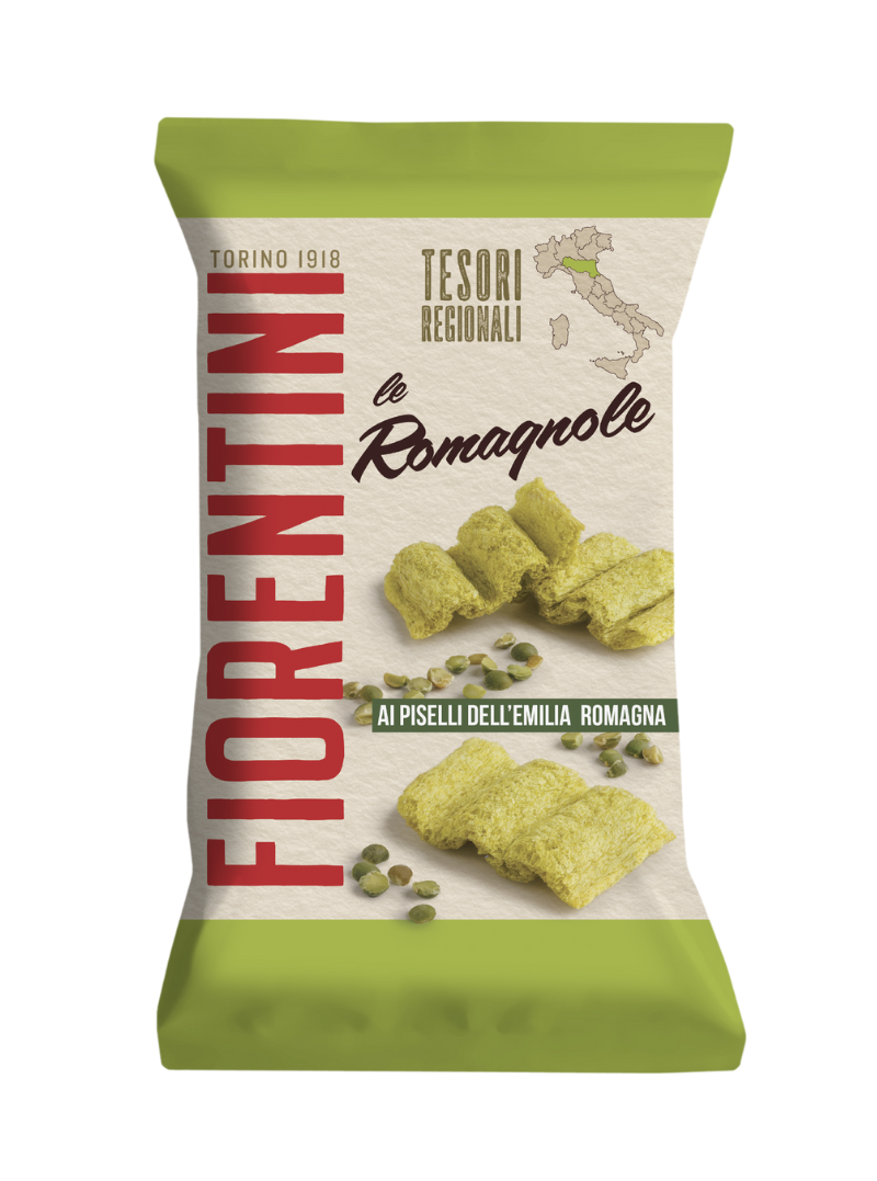 "Le Romagnole" (Real Emilia Romagna green peas snack with local
pulses)