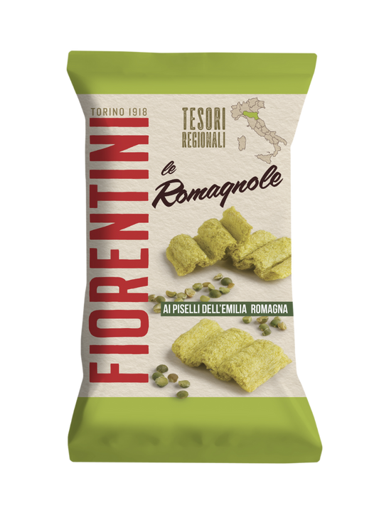 "Le Romagnole" (Real Emilia Romagna green peas snack with local
pulses)