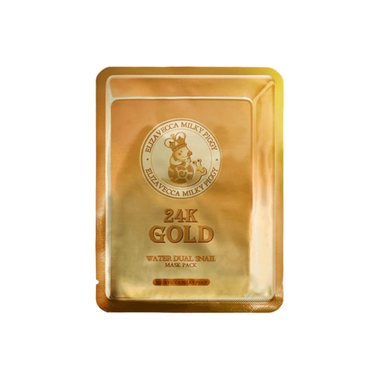 24k gold water dual snail mask pack