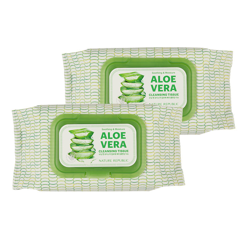 SOOTHING & MOISTURE ALOE VERA CLEANSING TISSUE (1+1)