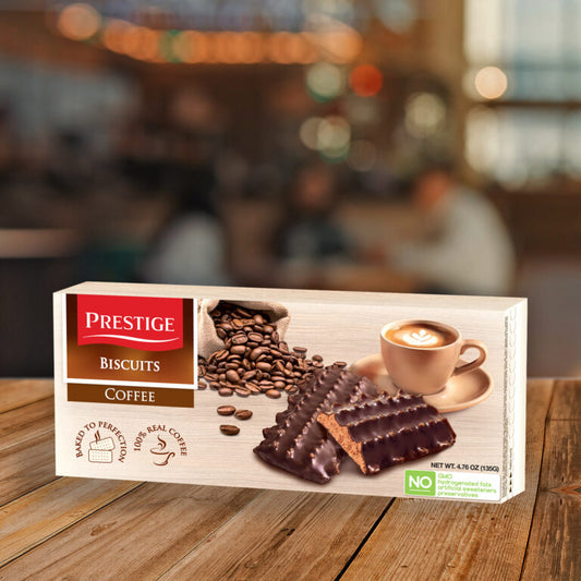 Prestige Coffee 135g  
coated biscuits 
16 units in a carton