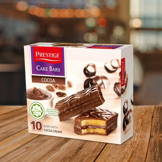 Prestige Cake Bars Cocoa 300g 
10 cakes in a box |12 boxes in a carton 
family pack