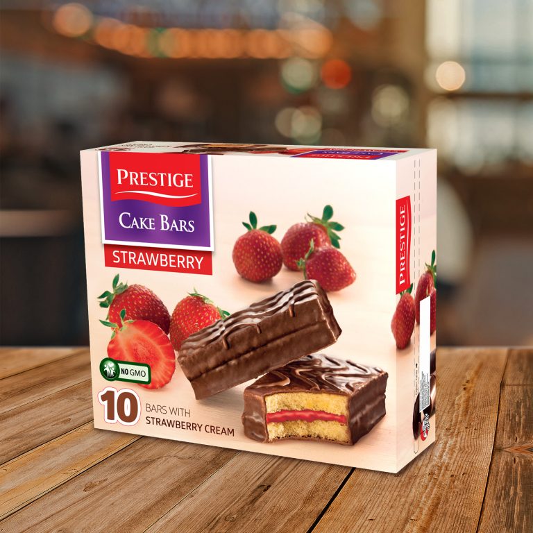 Prestige Cake Bars Stawberry 300g 
10 cakes in a box |12 boxes in a carton 
family pack