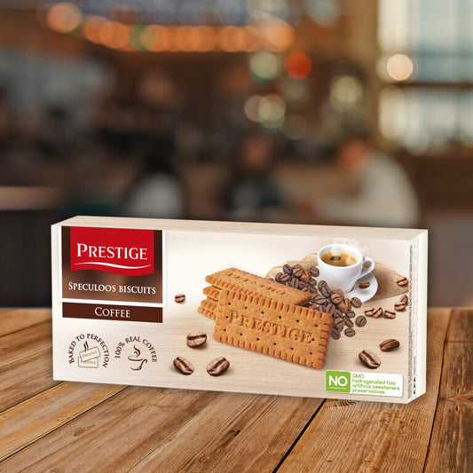 Prestige Speculoos Coffee 133g 
uncoated biscuits 
16 boxes in a carton