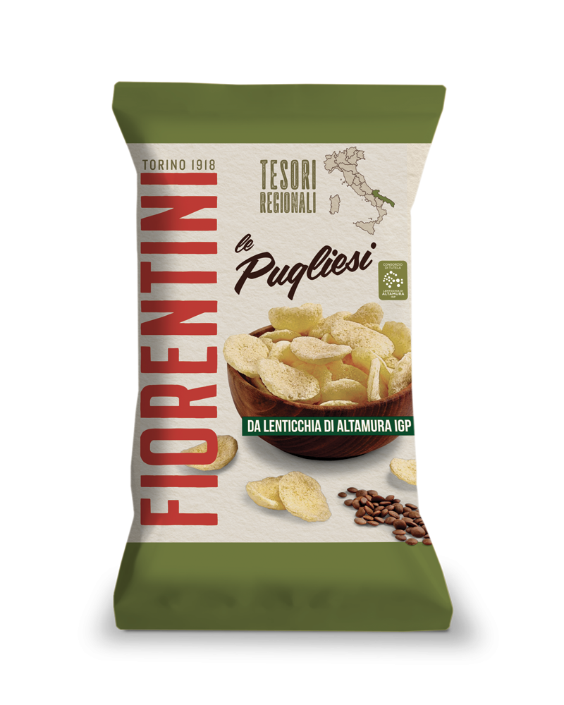 "Le Pugliesi" (Real Puglia snacks produced with local lentils)
