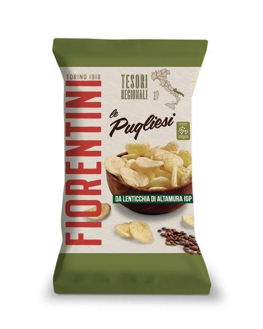 "Le Pugliesi" (Real Puglia snacks produced with local lentils)