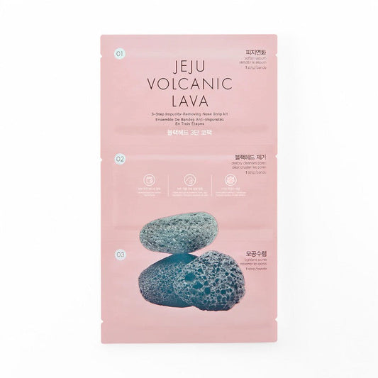 THEFACESHOP JEJU VOLCANIC LAVA 3STEP IMPURITY REMOVING NOSE STRIP KIT 2020