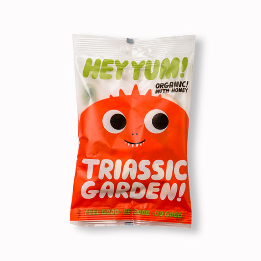 Triassic Garden Organic yoghurt gums
with fruit flavour and a
note of honey