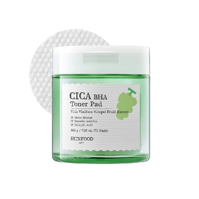 SHINE MUSCAT CICA BHA TONER PAD