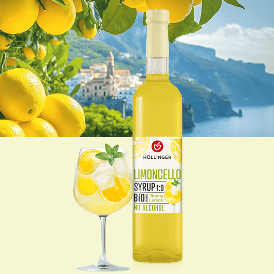 Organic cocktail syrup limoncello