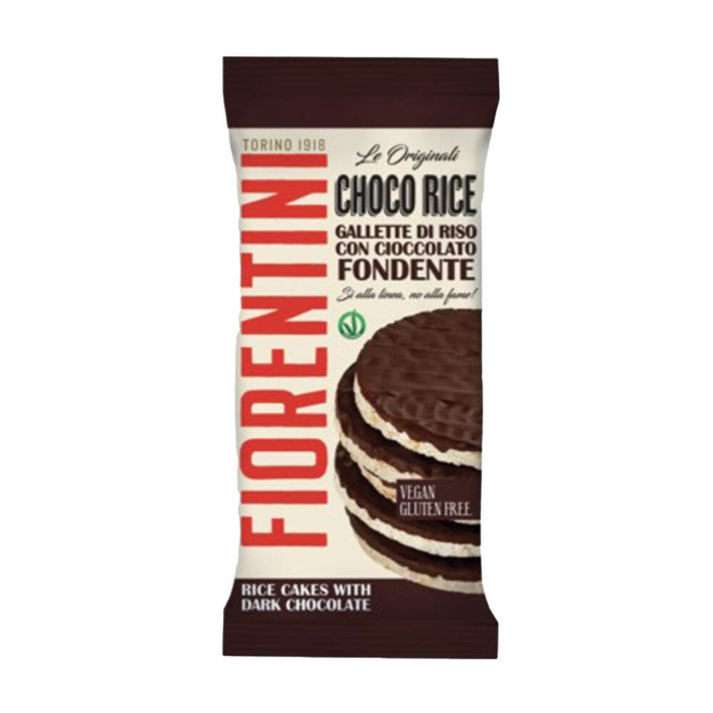 Rice cakes with dark chocolate (gluten free)