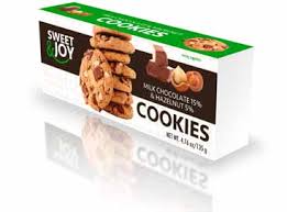 Cookies with milk chocolate 15% and hazelnut 5%