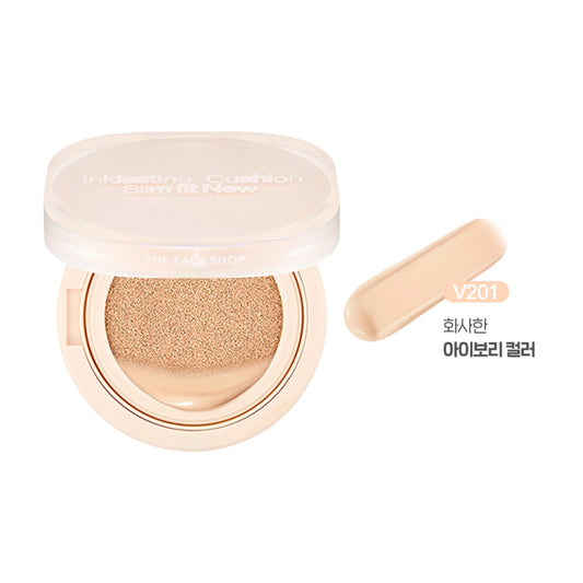 THEFACESHOP INK LASTING CUSHION SLIM FIT NEW V201