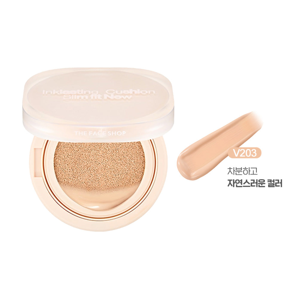 THEFACESHOP INK LASTING CUSHION SLIM FIT NEW V203 [REFILL]