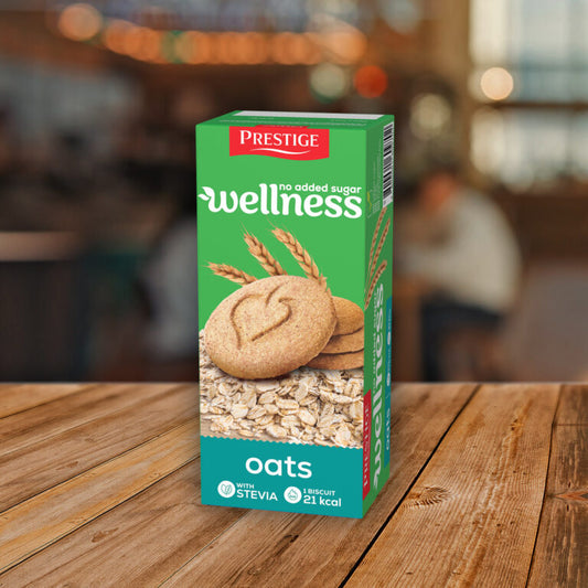Prestige Wellness Oats 102g 
uncoated bisuits
18 boxes in a carton
